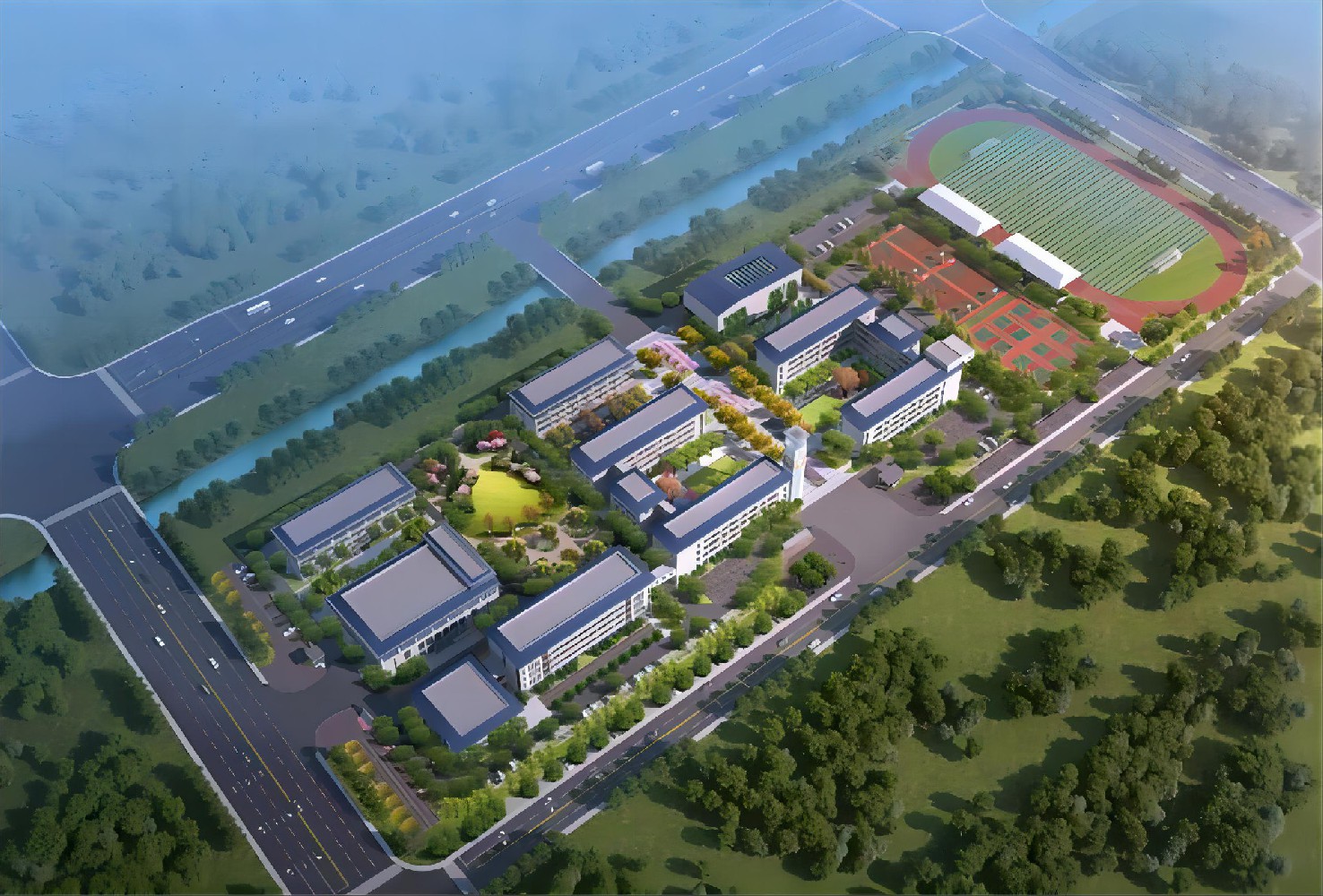 盼盼木门经典案例——丰县南部新城初级中学北苑路小学项目