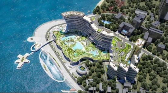 盼盼木门经典案例——东南亚半岛度假村